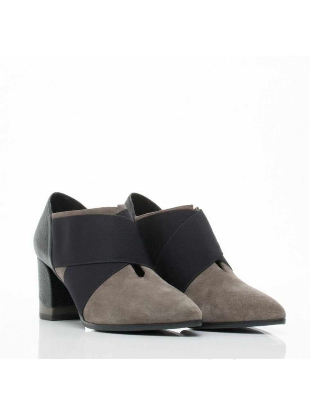 Claetyn Wood Light Gray Suede Booties, Size 9.5